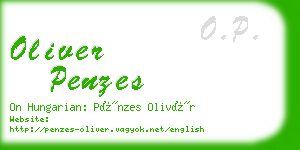 oliver penzes business card